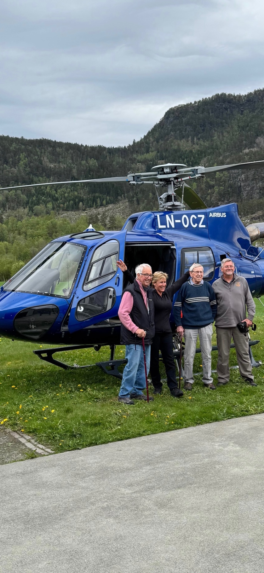 Guests boarding a private helicopter in Norway